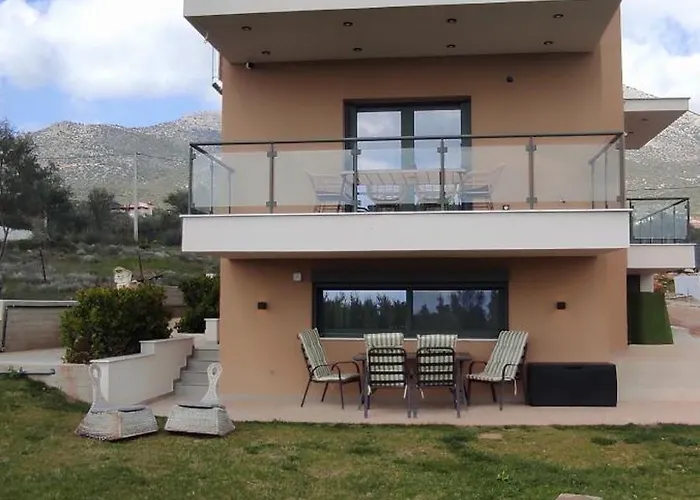 Villa Gala Eretria Family With Sea View, Garden & Bbq Magoula (Evia)